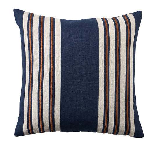 Linen Charleston 50x50cm Filled Cushion Navy
