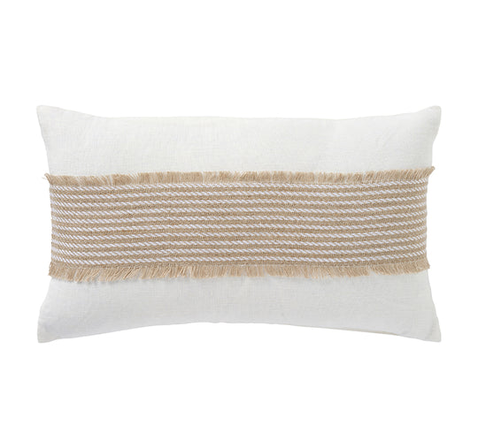 Linen Formentera Stripe 30x50cm Filled Cushion Sand