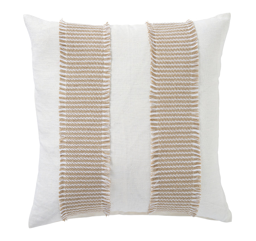 Linen Formentera Stripe 50x50cm Filled Cushion Sand