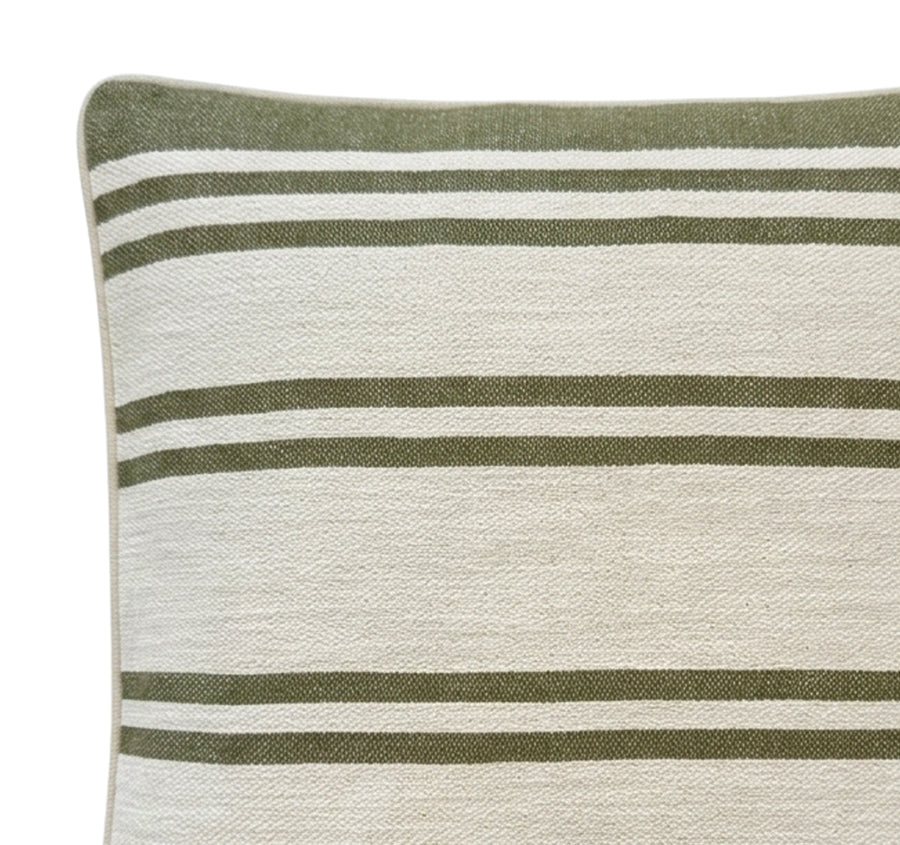 Maison Stripe 50x50cm Filled Cushion Olive