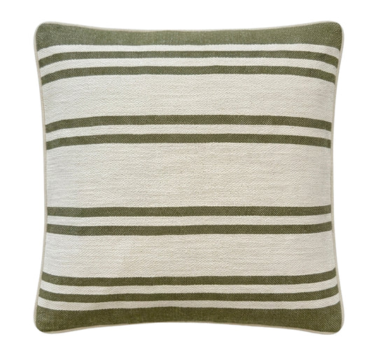 Maison Stripe 50x50cm Filled Cushion Olive