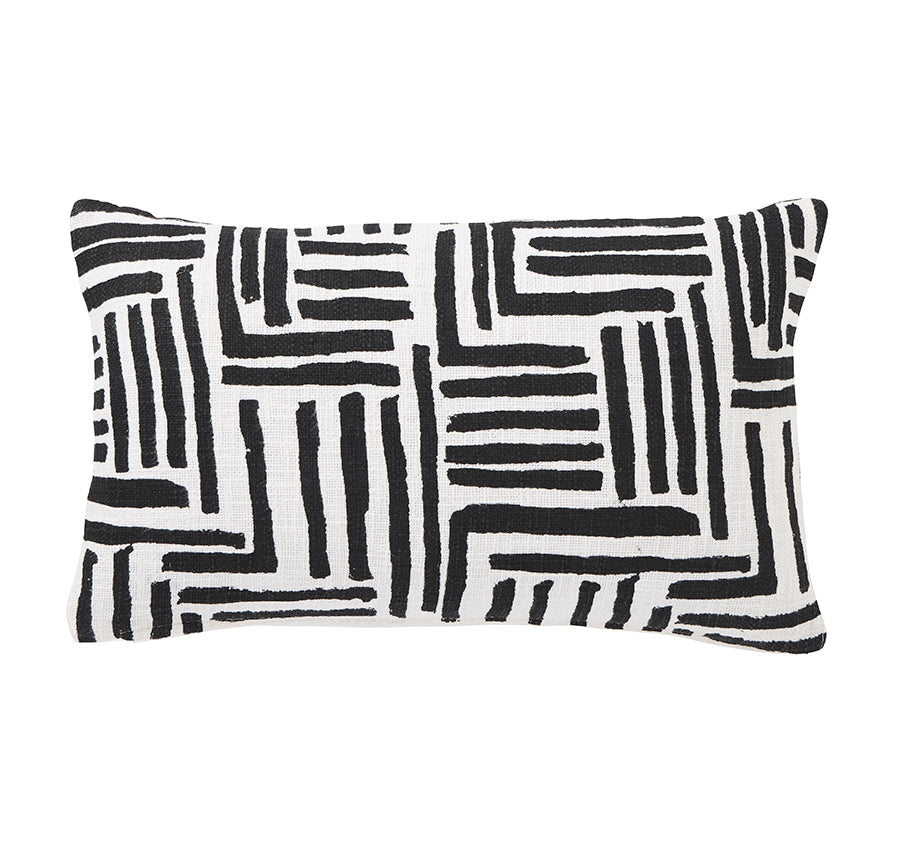 Maya 30x50cm Filled Cushion Black