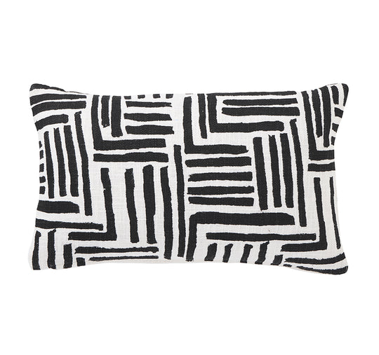 Maya 30x50cm Filled Cushion Black