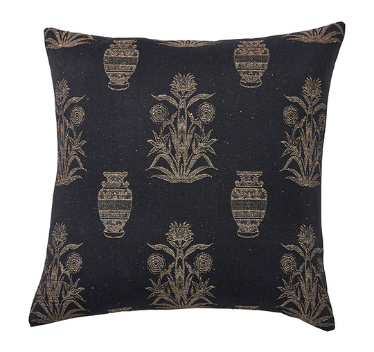 Olympia Palm 50x50cm Filled Cushion Black