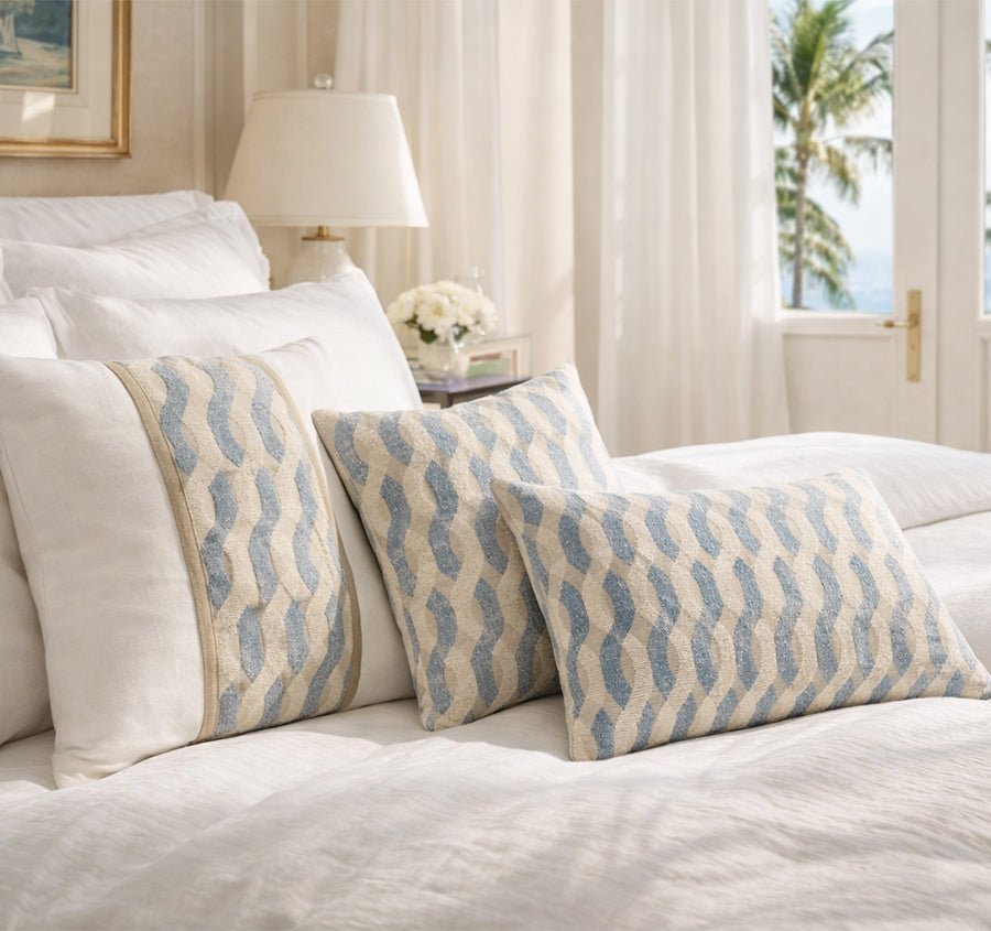 Palm Beach Azure Luxe 50x50cm Filled Cushion