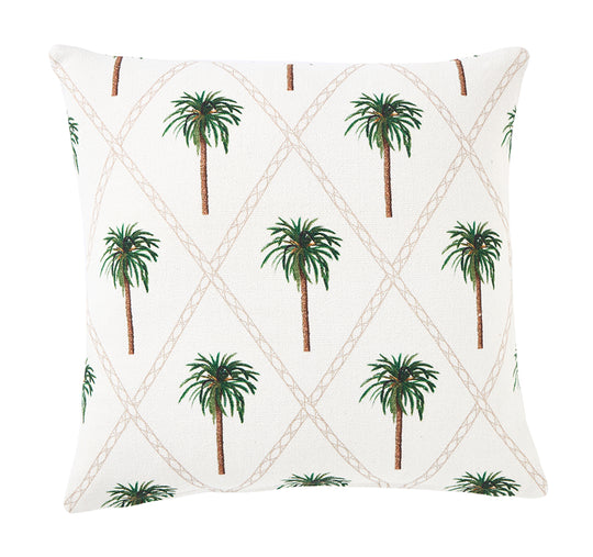 Palmy Bahama 50x50cm Filled Cushion Green and White