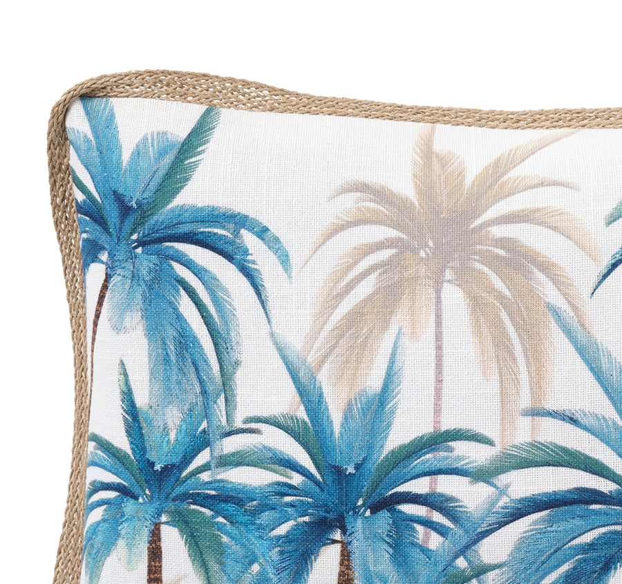 Palmy Blue Isle 30x50cm Filled Cushion Sky Blue