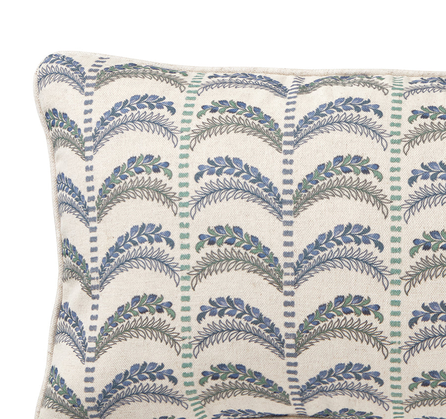 Royale Azul Palm 30x50cm Filled Cushion Blue