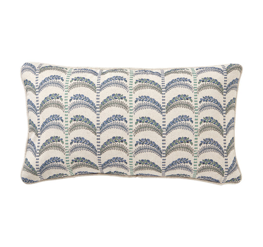 Royale Azul Palm 30x50cm Filled Cushion Blue