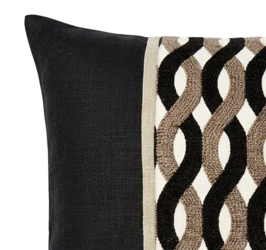 Royale Belmont 50x50cm Filled Cushion Black