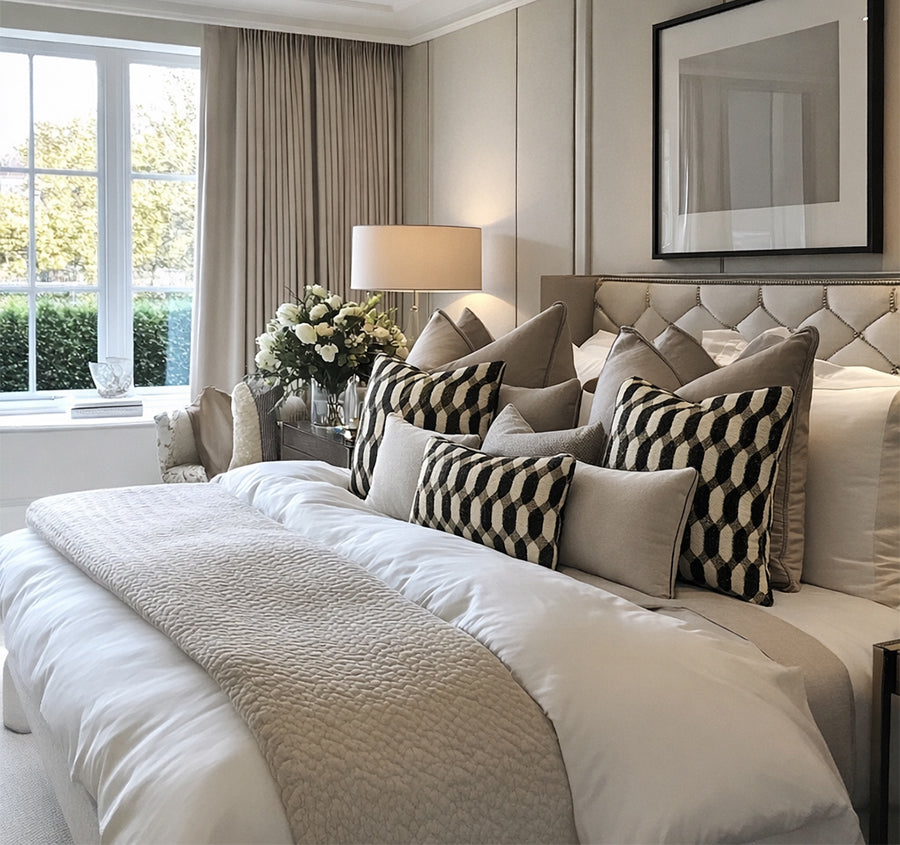 Royale Belmont Lattice 30x50cm Filled Cushion