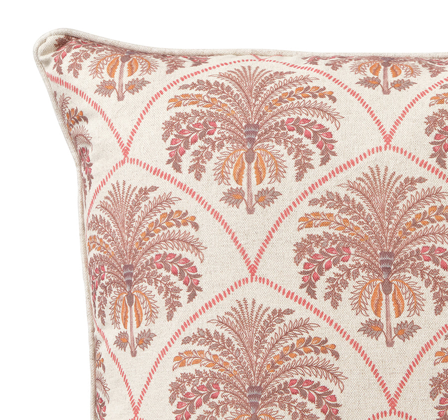 Saffron Rosewood Palm 50x50cm Filled Cushion Pink