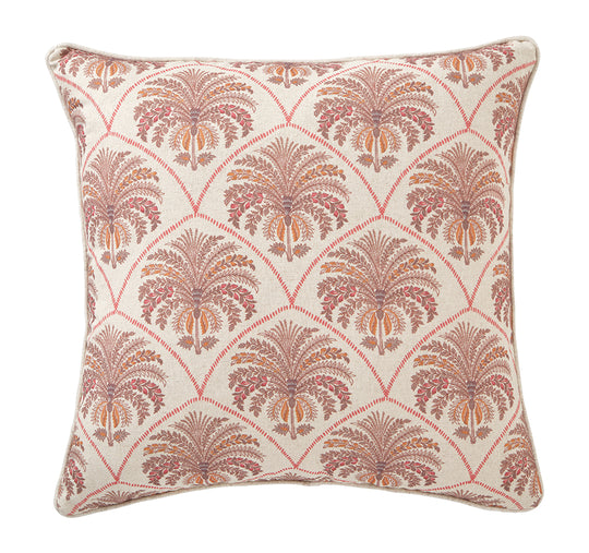 Saffron Rosewood Palm 50x50cm Filled Cushion Pink