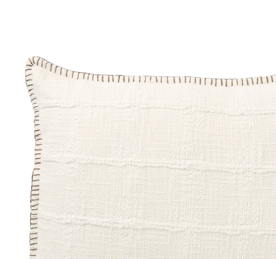 Tulum Edge 30x50cm Filled Cushion White