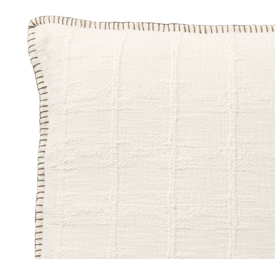 Tulum Edge 50x50cm Filled Cushion White