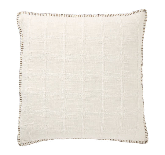 Tulum Edge 50x50cm Filled Cushion White
