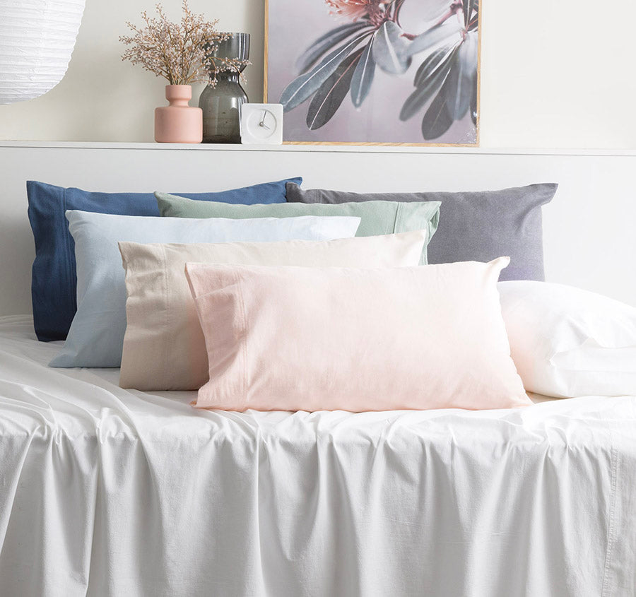 Egyptian Cotton Flannelette Sheet Set Range Snowy