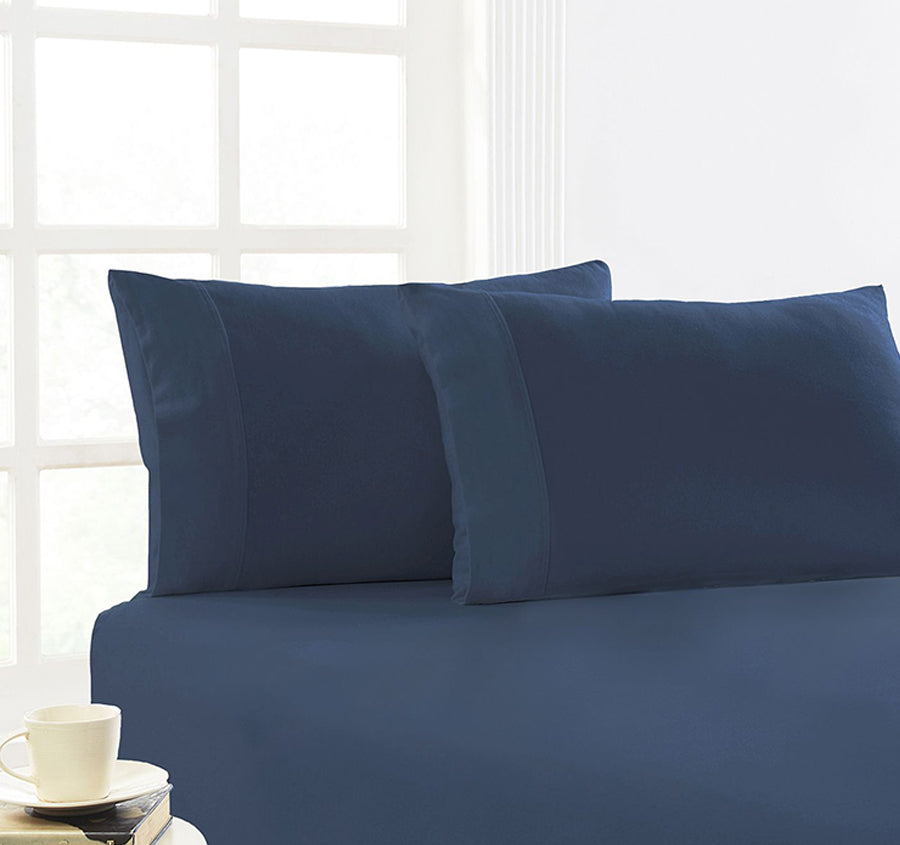 Egyptian Cotton Flannelette Mega Fitted Sheet Combo Range Ink