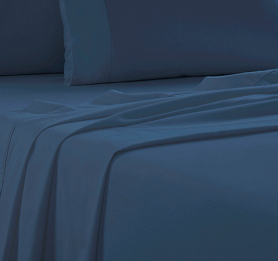 Egyptian Cotton Flannelette Sheet Set Range Ink