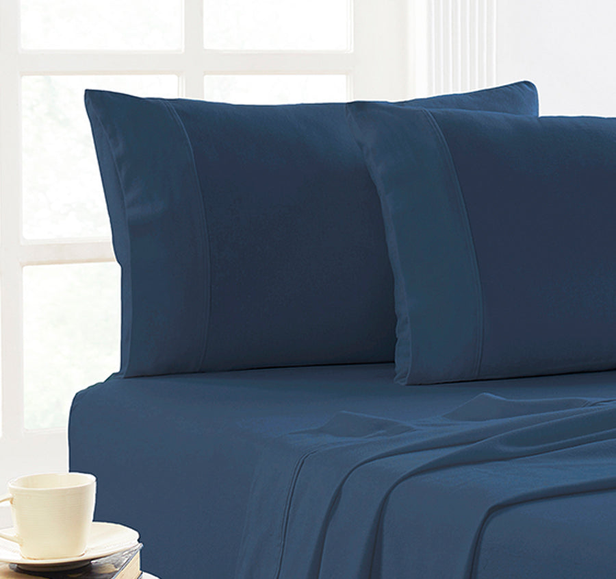 Egyptian Cotton Flannelette Mega Sheet Set Range Ink