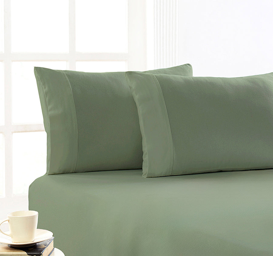 Egyptian Cotton Flannelette Mega Fitted Sheet Combo Range Juniper