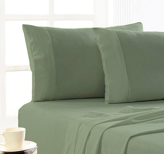 Egyptian Cotton Flannelette Mega Sheet Set Range Juniper
