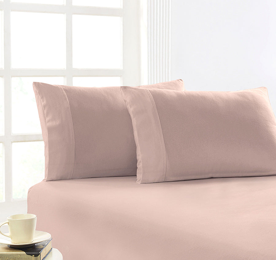 Egyptian Cotton Flannelette Mega Fitted Sheet Combo Range Rose