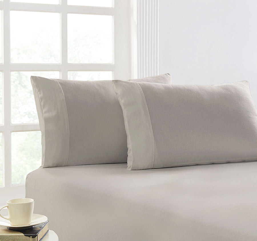 Egyptian Cotton Flannelette Mega Fitted Sheet Combo Range Sand