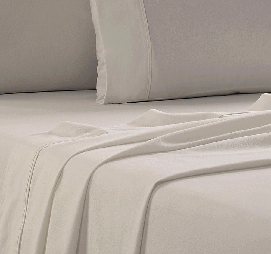 Egyptian Cotton Flannelette Sheet Set Range Sand