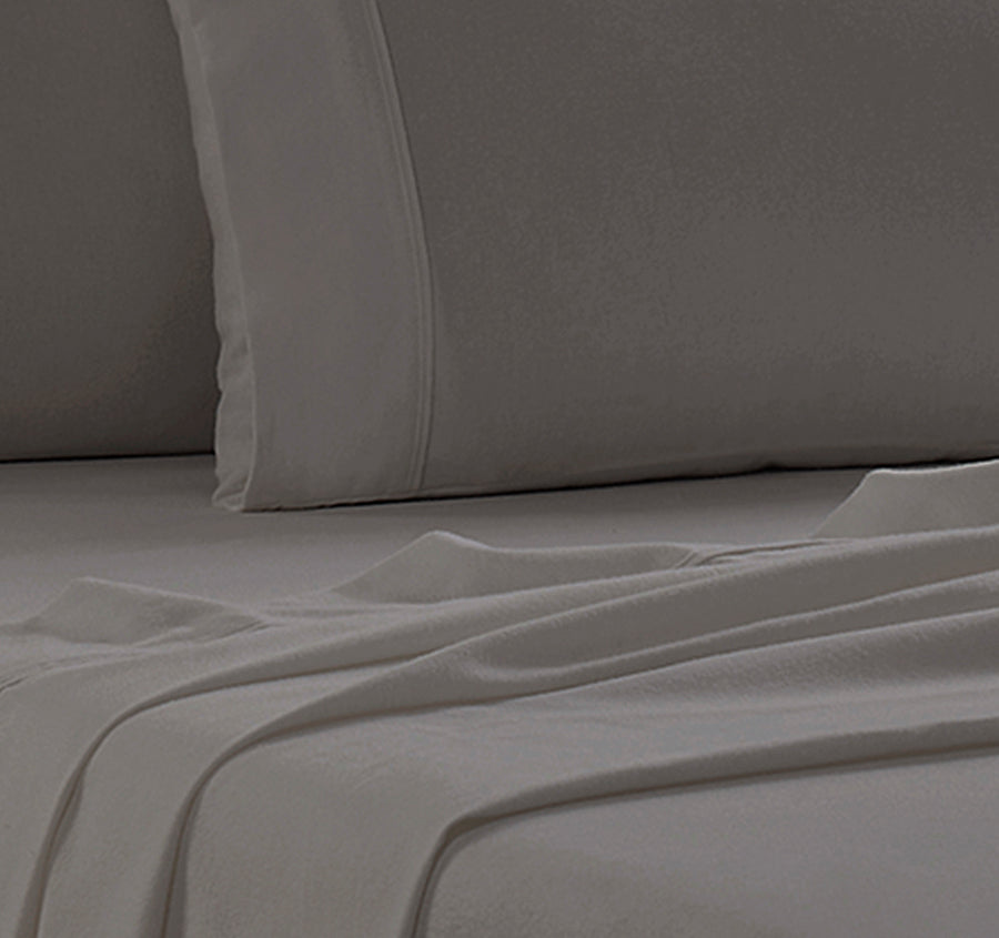Egyptian Cotton Flannelette Mega Sheet Set Range Silver