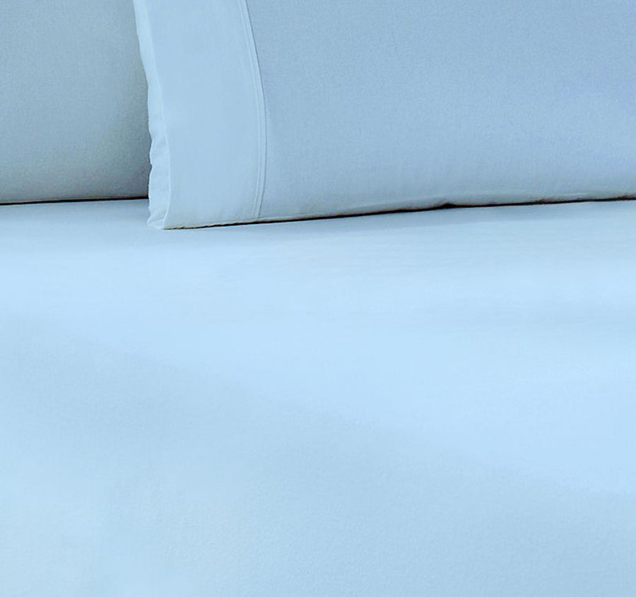 Egyptian Cotton Flannelette Fitted Sheet Combo Set Range Sky