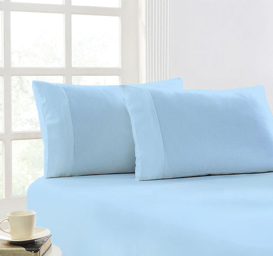 Egyptian Cotton Flannelette Mega Fitted Combo Range Sky