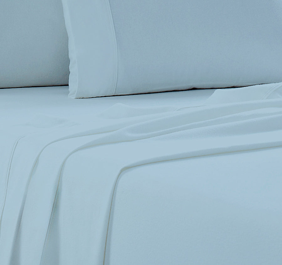 Egyptian Cotton Flannelette Sheet Set Range Sky