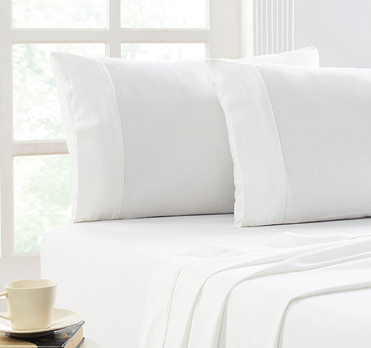 Egyptian Cotton Flannelette Mega Sheet Set Range Snowy