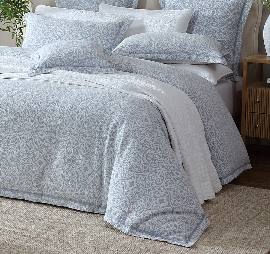 Althea Quilt Cover Set Range Denim