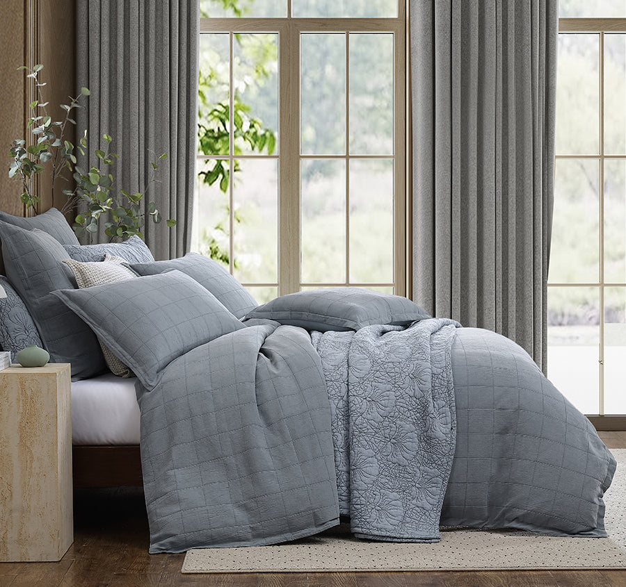 Artemis Quilt Cover Set Range Denim