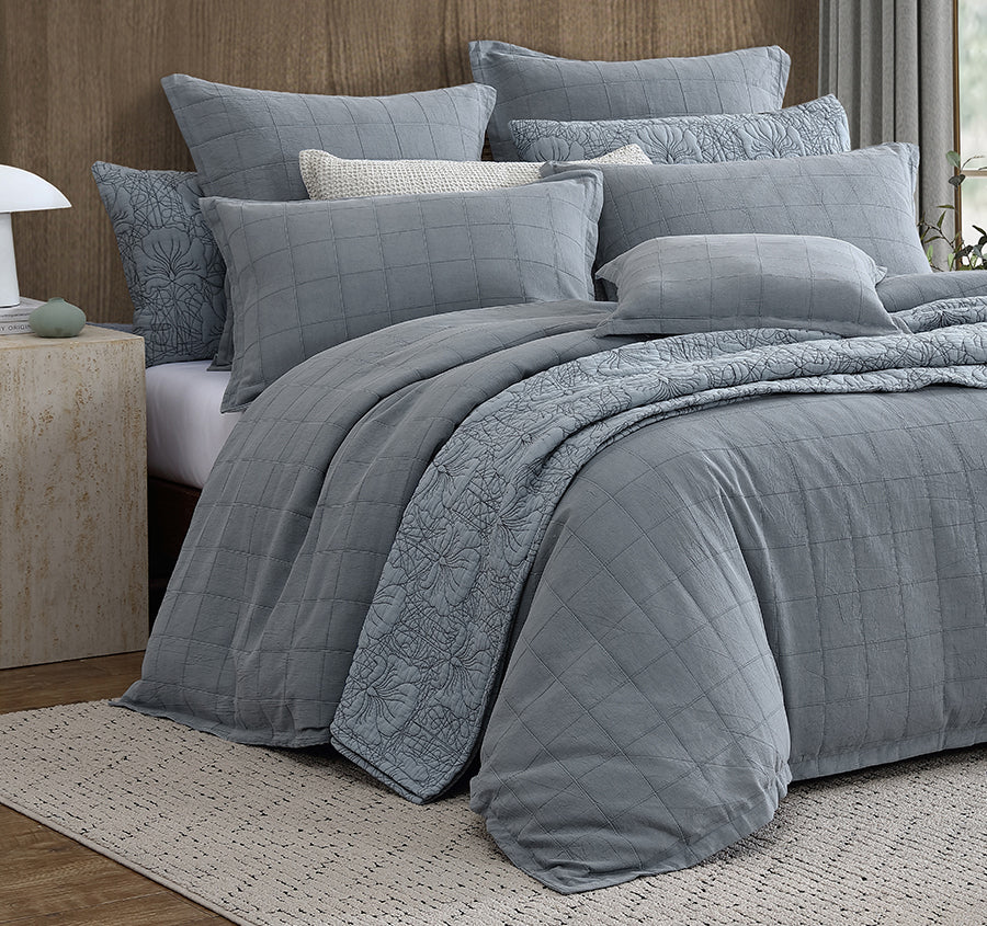 Artemis Quilt Cover Set Range Denim