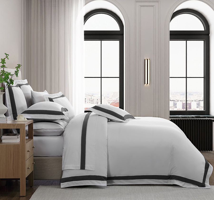 Bentley Quilt Cover Set Range Charcoal