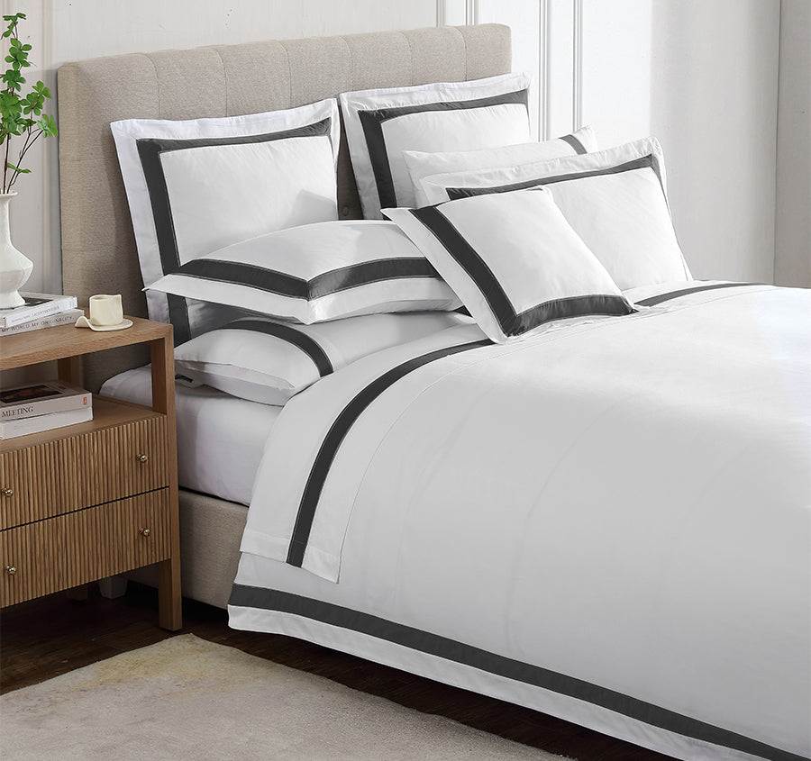 Bentley Quilt Cover Set Range Charcoal