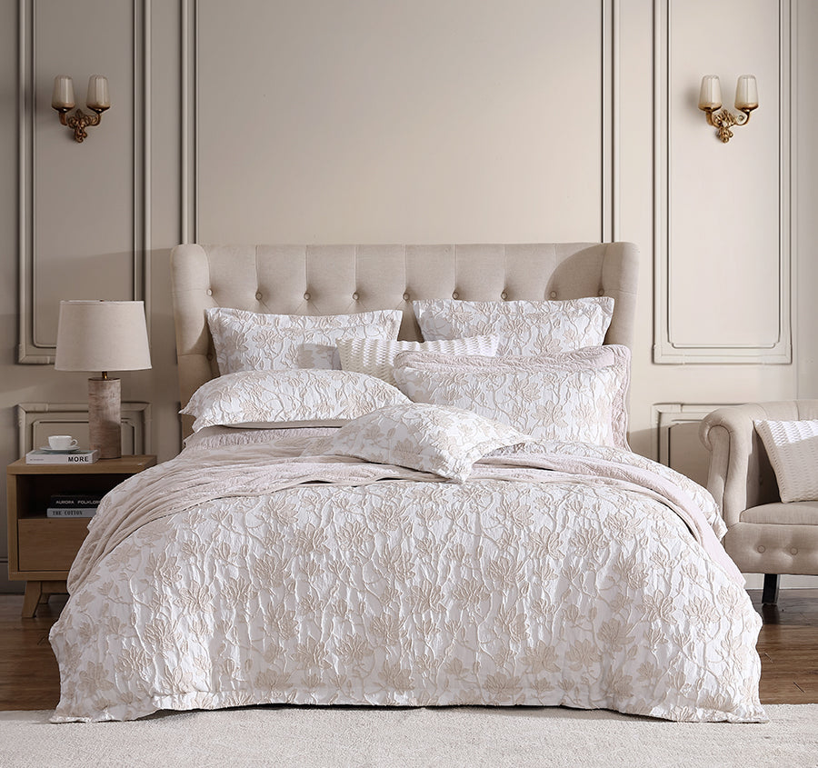 Bloom Quilt Cover Set Range Stone