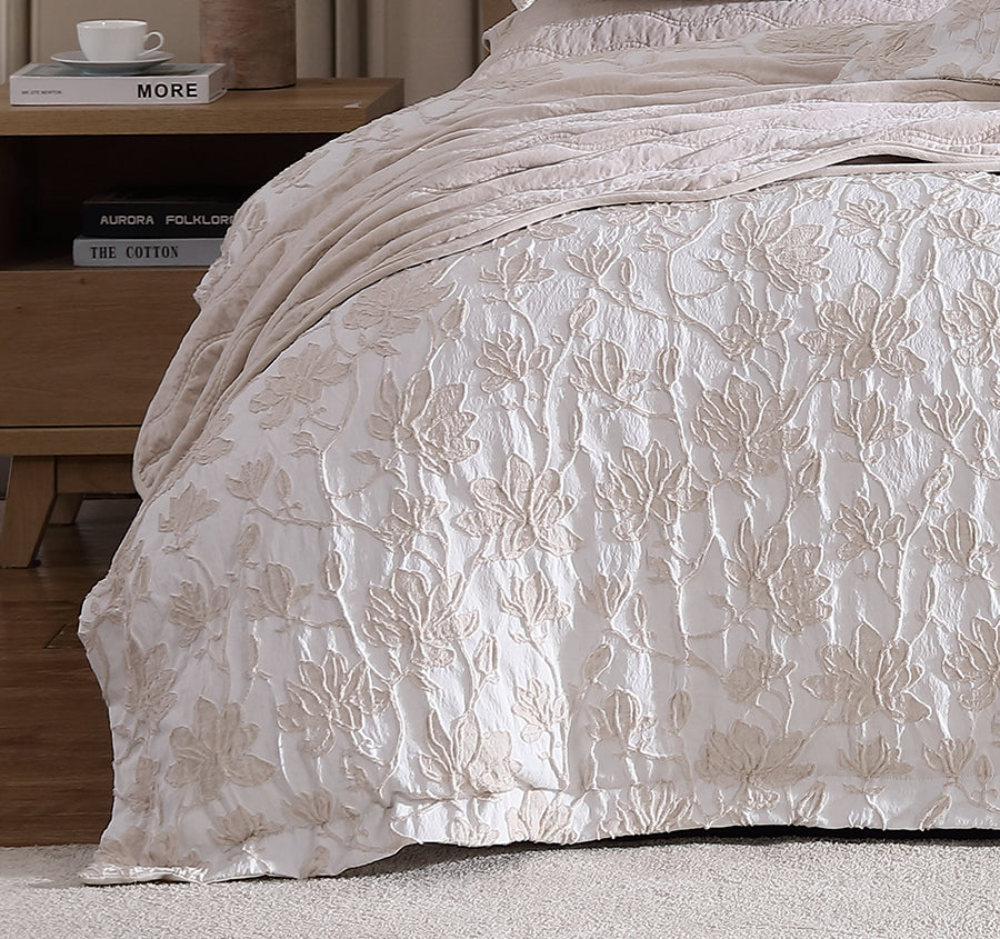 Bloom Quilt Cover Set Range Stone