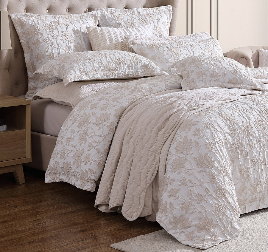 Bloom Quilt Cover Set Range Stone