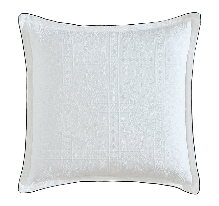 Catalina European Pillowcase White