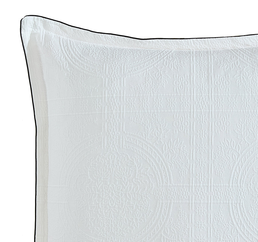 Catalina European Pillowcase White