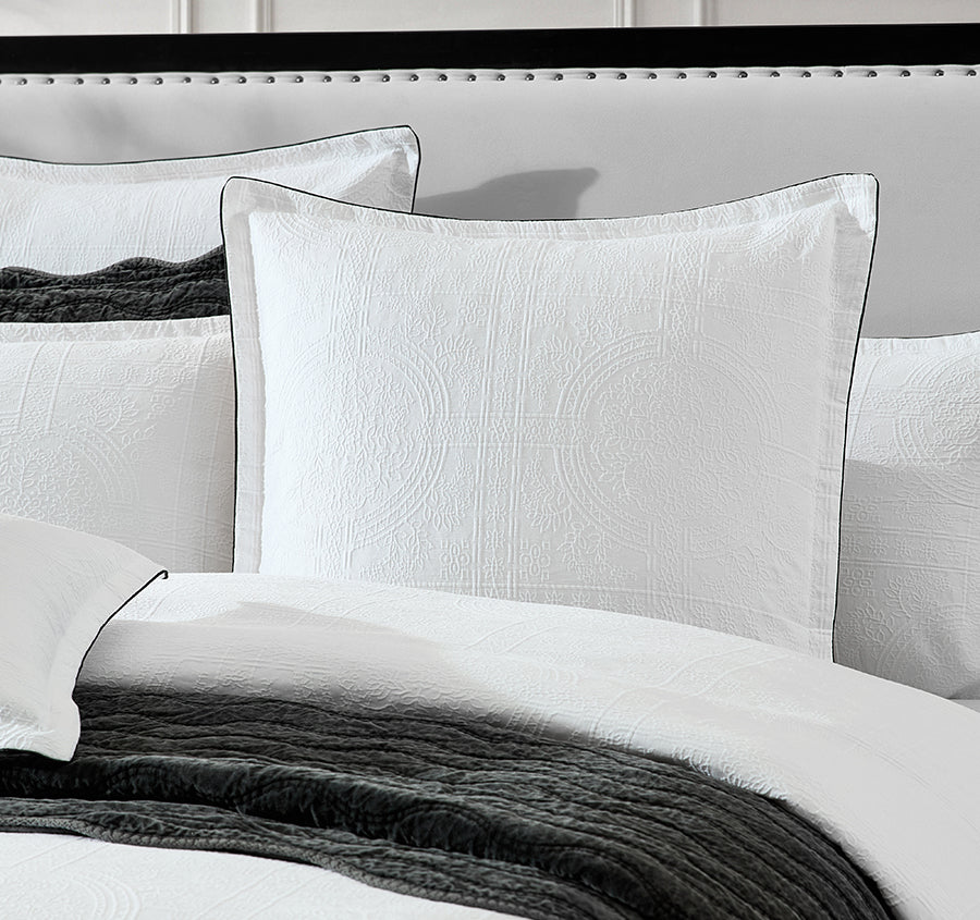 Catalina European Pillowcase White