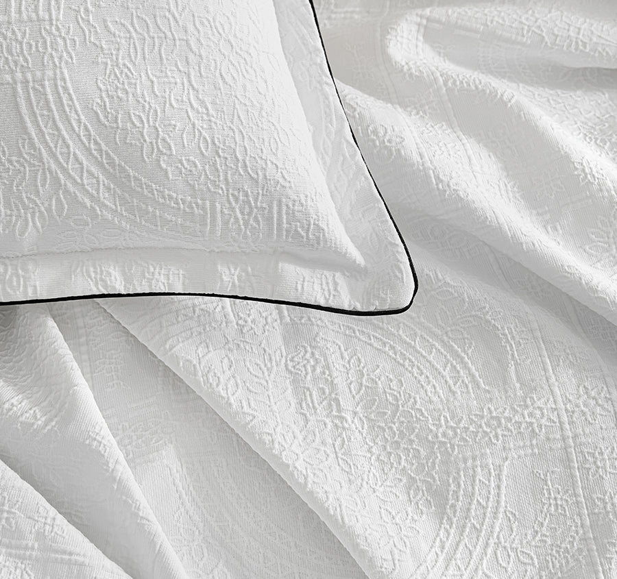 Catalina Quilt Cover Set Range White