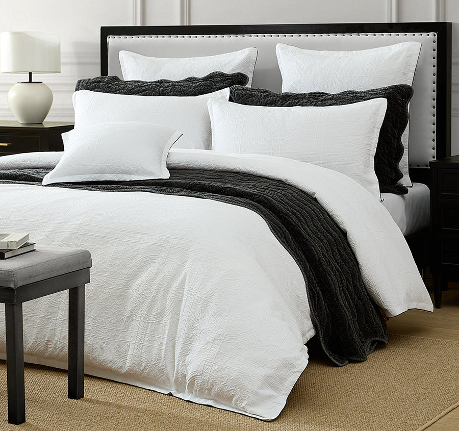 Catalina Quilt Cover Set Range White