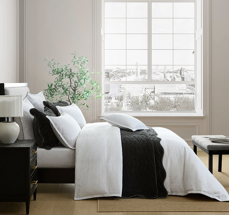 Catalina Quilt Cover Set Range White