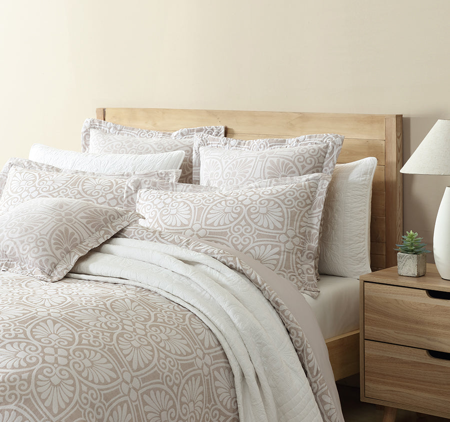 Dakota Quilt Cover Set Range Stone