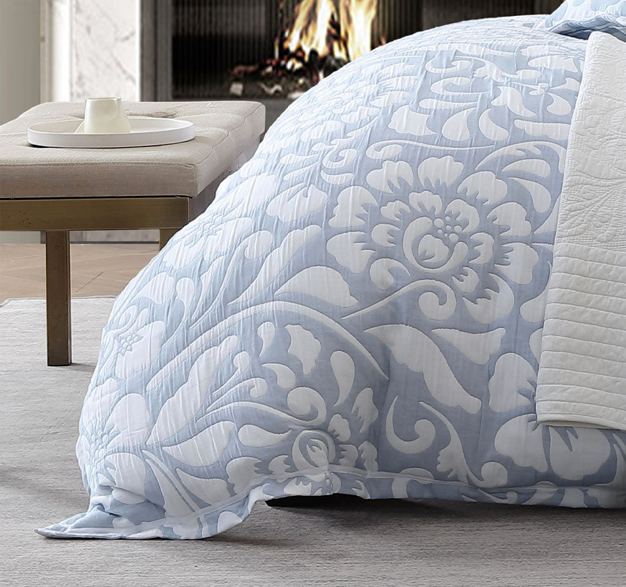 Eleanor Quilt Cover Set Range Sky Manchester Warehouse